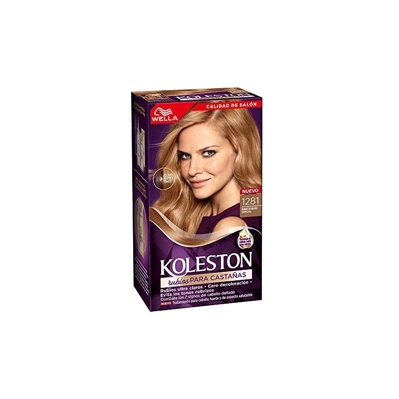 Koleston Tinte Permanente 1281 Rubio Dorado Especial | Crema, Hidratante,