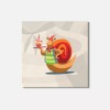 Unbranded Cute Snail Birthday Animal 4'' X 4'' Square Wooden