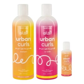 Kit Tratamiento Para Cabello Rizado y Ondulado Urban Curls Shampoo, Cowash  Acondicionador Sin Sulfatos 360ml                                         