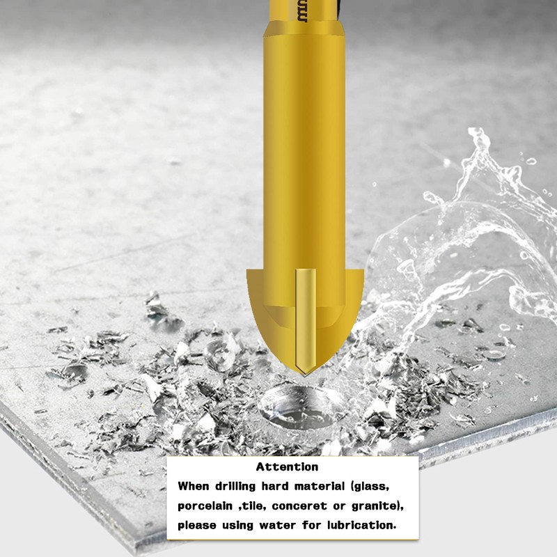 Mgtgbao Golden 10PC 6mm Masonry Drill Bits, Concrete Drill Bit
