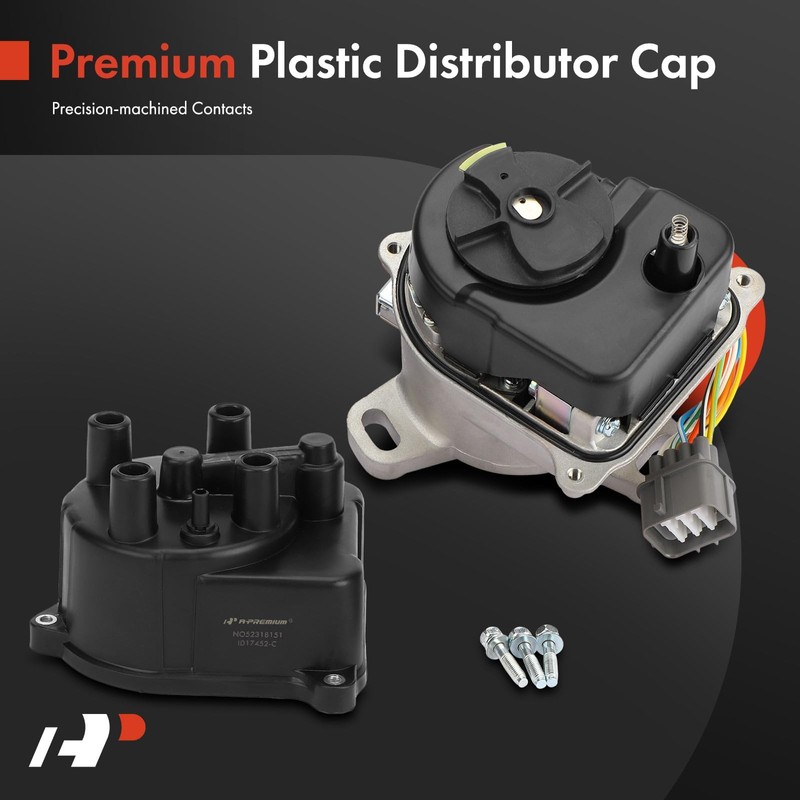 A-Premium Ignition Distributor with Cap & Rotor Compatible with Honda