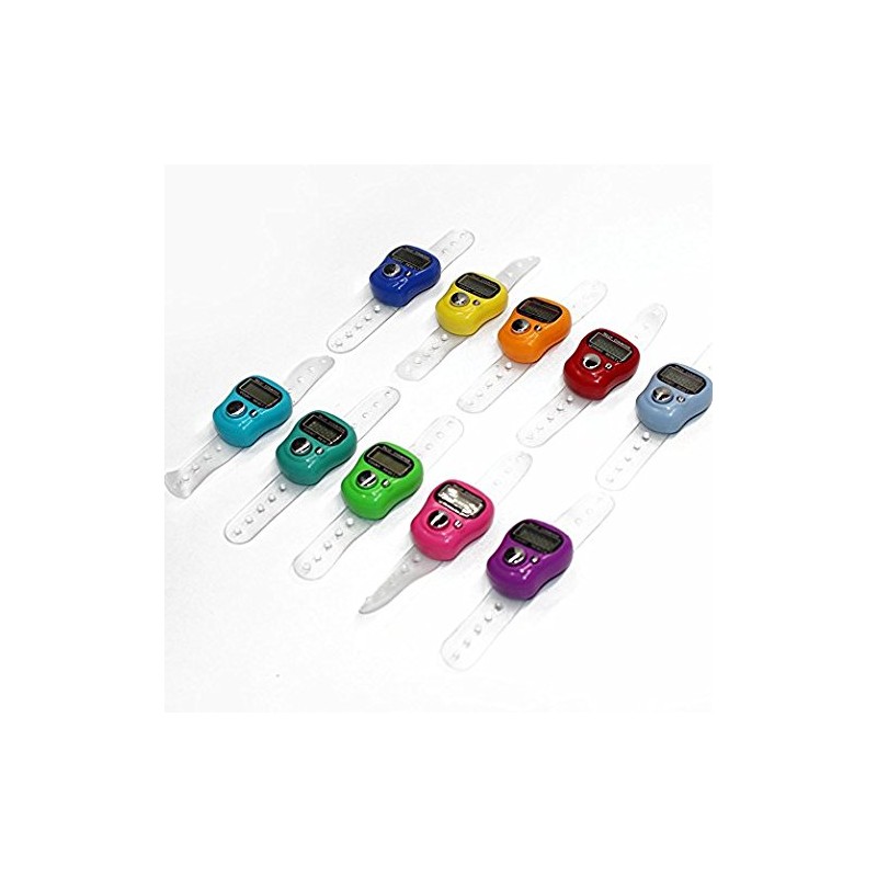 Stonges Electronic 5 Digit LCD Display Resettable Counter (Assorted Colors)