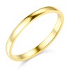 14k Yellow Gold 2mm SOLID COMFORT FIT Plain Wedding Band