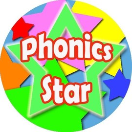 144 Phonics Star 30 mm Reward Stickers for School Teachers, Parents, Nursery