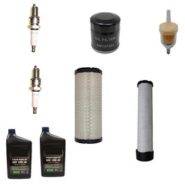 RAParts Engine Tune Set 103-1326 Fits Toro TRX-26 STX-26 Fits Kawasaki FX-730V FX-801V FX-850V Twin Cylinder BPR4ES 108-3810 92070-2112 with 4-Cycle Oil