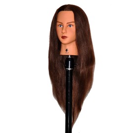 " Limited Time Offer " Bellrino 28 - 30 " 100% Human Hair " Super Long down to Waist Line " Cosmetology Mannequin Manikin Training Head with Clamp Holder - LUCY+C