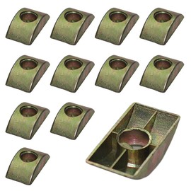 Kovcfon 12 Pcs Half Moon Spacer Alloy Furniture Nut Spacer 8mm Hole Dia Bronze Tone Spacer for Connect Furniture