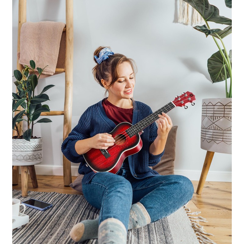 Vangoa Ukulele for Beginners, 23 Inch Ukulele Kit Mahogany Bundle