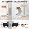 Fingerprint Door Lock, Smart Fingerprint Door Knob with Keypad, Biometric
