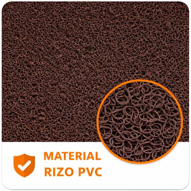 Genérico Tapete Liso 90 X 60 Cm Atrapa Polvo (Brown,
