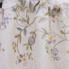 VOGOL Floral Embroidered Pattern Kitchen Valances for Windows, Linen Rod