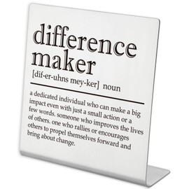 Difference Maker Office Decor Sign for Women Desk Thank You Gifts for Teacher Mentor Leader Coach Boss Manager Inspirational Desk Cubicle Décor Retirement Gift Difference Maker Desk Plaque-tzcc11