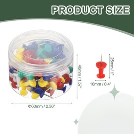M&G 80 pcs Push Pins, Thumb Tacks Colorful Pushpins Strong Thumbtacks Rust-Proof Steel Flat Head for Wall Cork Board Bulletin Board Wood Decorative, 1 Pack, Colored