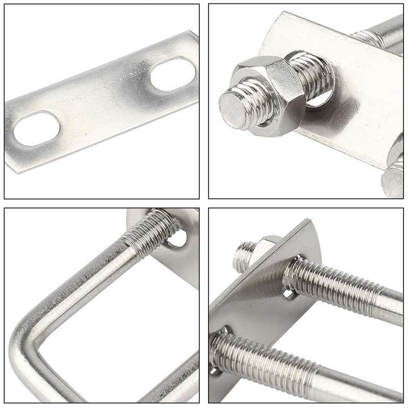 6 Pieces M6 U-Bolt 100 mm x 50 mm U