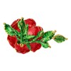 Trinket Box Rose Shape Exquisite Elegant Shiny Jewelry Rings Storage