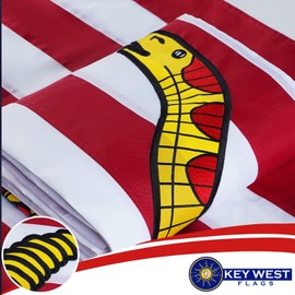 Don't Tread On Me Gadsden Red and White Striped 1st Navy Jack American Flags 3x5 Feet - Double-Sided Embroidery "Dont Tread on Me" Rattle Snake US Flag Outdoor Banner - Heavy Duty 100% 300D Nylon with 2 Brass Rust-Resistant Grommets