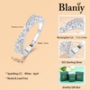 Blaniy 925 Sterling Silver Stackable Rings for Women Cross Line