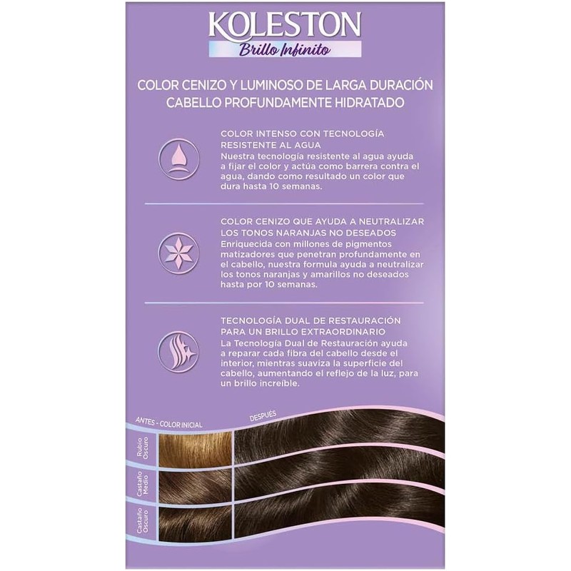 Koleston Tinte Permanente 41 Castaño Medio Cenizo Enigmatico