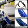 NICEASY Sport Style Blue PU Leather Steering Wheel Cover with