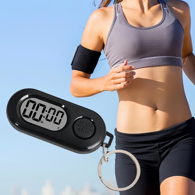 Keychains Stop Watch,Stop Timer Keychain,Mini Digital Watches,LCD Digital Clock with