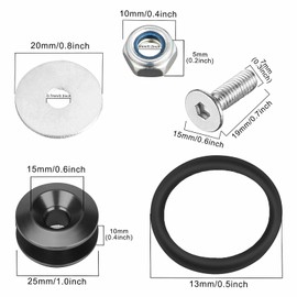 Quick Release Fastener Kit for Front Rear Bumper Trunk Fender Hatch Lids,Universal Aluminum Bumper Clips Quick Release for Car(Black)