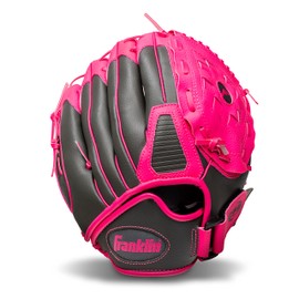 Franklin Sports RTP Kids Baseball Gloves - Child's Teeball Glove + Ball Set - Boys + Girls Mitt Set - Kids + Toddler - Right Hand Throw - 10.5" - Pink