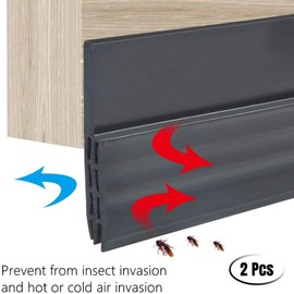 Burlete Para Puerta, 2 Piezas Autoadhesivo para Desmontar Puerta Tira de Goma de Puerta 100cm Burlete para Hueco de Ventana o Puerta para Aislamiento,Decoración del Hogar