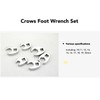 10pcs Crows Foot Wrench Set 10mm to 22mm Sizes Metric