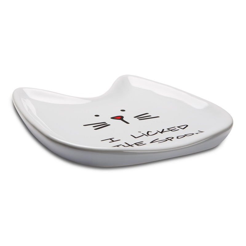 Pavilion Gift Company 37114 I Licked Ceramic Cat Spoon Rest,