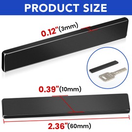 MIKEDE Neodymium Magnets, 5 Pack Black Super Strong Magnets Bar, Waterproof Heavy Duty Magnet with Adhesive Backing, Rare Earth Small Magnet Strips for Fridge, DIY, Craft, Science - 60x10x3 mm