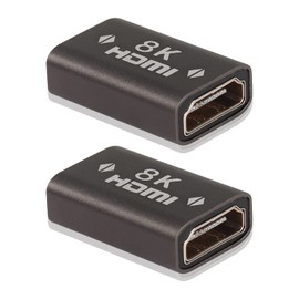 CERRXIAN 8K HDMI Coupler, HDMI 2.1 Female to Female Adapter, HDMI Extender Connector Converter Supports 8K@60Hz, 4K@120Hz 3D for Monitors, Laptop, Projector(2-Pack)