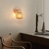 iDEGU Pack of 2 Wall Lights Indoor E27 Wooden Wall