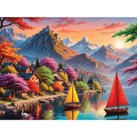 Bits and Pieces - Value Set of 3-300 Piece Jigsaw Puzzles for Adults with Large Pieces, Bulk Puzzles with Majestic Landscapes - Puzzle Packs for Adults, Puzzles Bulk Bundle - Puzzle Size: 18" x 24"