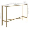 Henley 42'' Wide Rectangular Console Table with Glass Top in