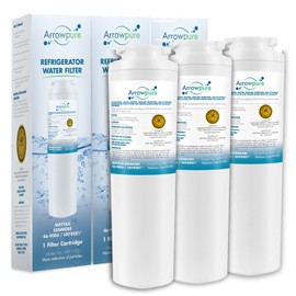 Arrowpure UKF8001 Refrigerator Water Filter for Whirlpool EDR4RXD1 Fits EveryDrop Filter 4, RFC0900A, RWF0900A, WD-F07, 46-9006, 4396395, CF5, 3-Pack