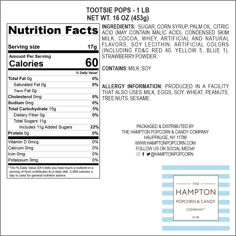 Classic Roll Pops with Chocolate Center Lollipops, 1lb Bulk Bag