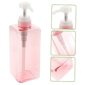 ULTECHNOVO Square Refillable Hand Soap Dispenser with Pump Liquid Bottle for Shampoo Body Wash Face Wash Practical Bathroom Accessory