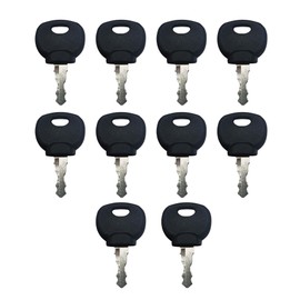 TUKEVA Pack of 10 Ignition Keys 14607 Universal Construction Machinery Key Replacement Ignition Key Kit Ignition Key for Construction Machinery Forklift Ignition Key for 14607 Key Wheel Loader (14607)