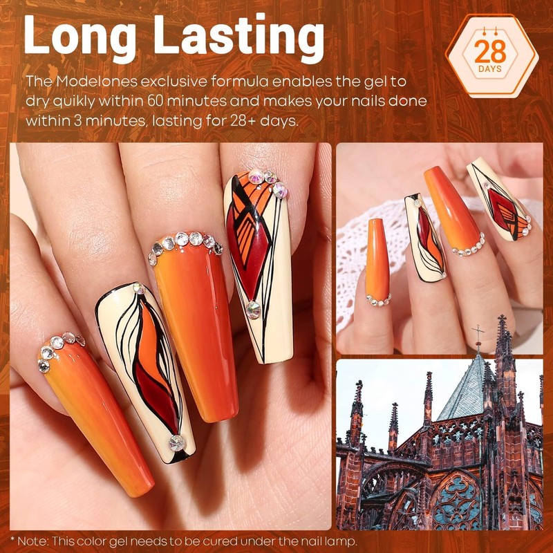 Modelones Gel Nail Polish Set, 12 Colors Christmas Winter Nude