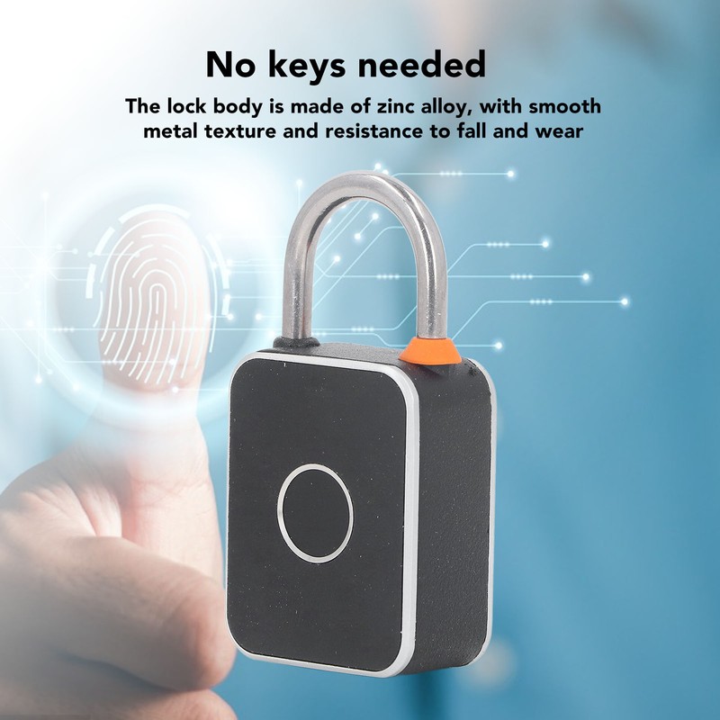 Fingerprint Padlock IP65 Waterproof Keyless Biometric Thumbprint Lock Smart Padlock