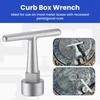 Enhon Curb Box Wrench for Pentagon Curb Boxes, Water Meter
