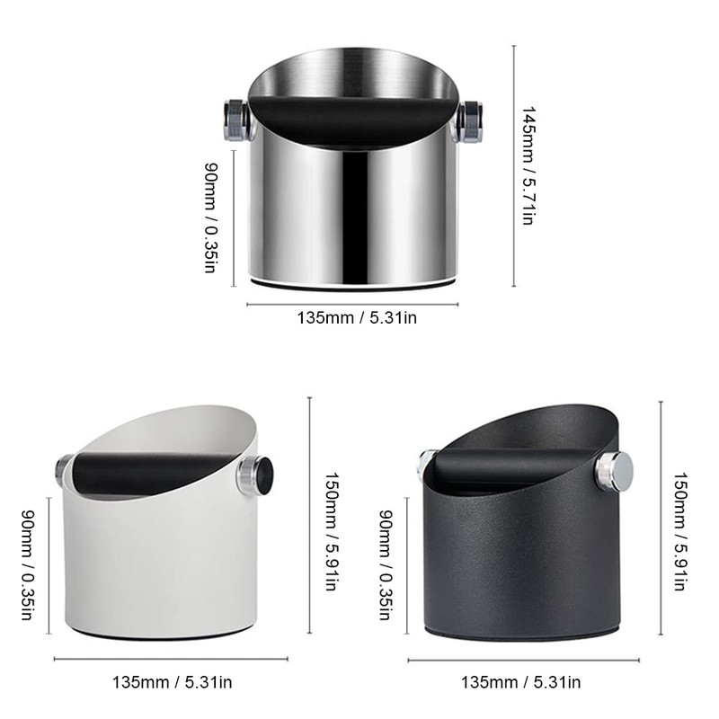 Ompellus Espresso Knock Box, Large Capacity & Non-Slip Base Coffee