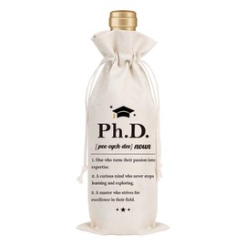 Wxiben PHD Graduation Gift Wine Bag Degree Doctorate Gifts for Women Men Phd School Graduation Party Decorations Favor Congratulations Gifts for Him Her Friend Doctorate Students Doctor Graduates