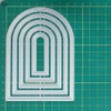 Silver Overlap Arched Border Metal Cutting Dies for Card Making