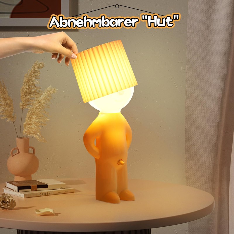 Umikk Funny LED Table Lamp, Larry Lamps, USB Charging Function
