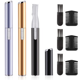 Landhoow Women's Electric Eyebrow Trimmer, 3 Pieces Set with Adjustable Comb and Brush, Precision Shaping and Hair Removal for Clean Finish