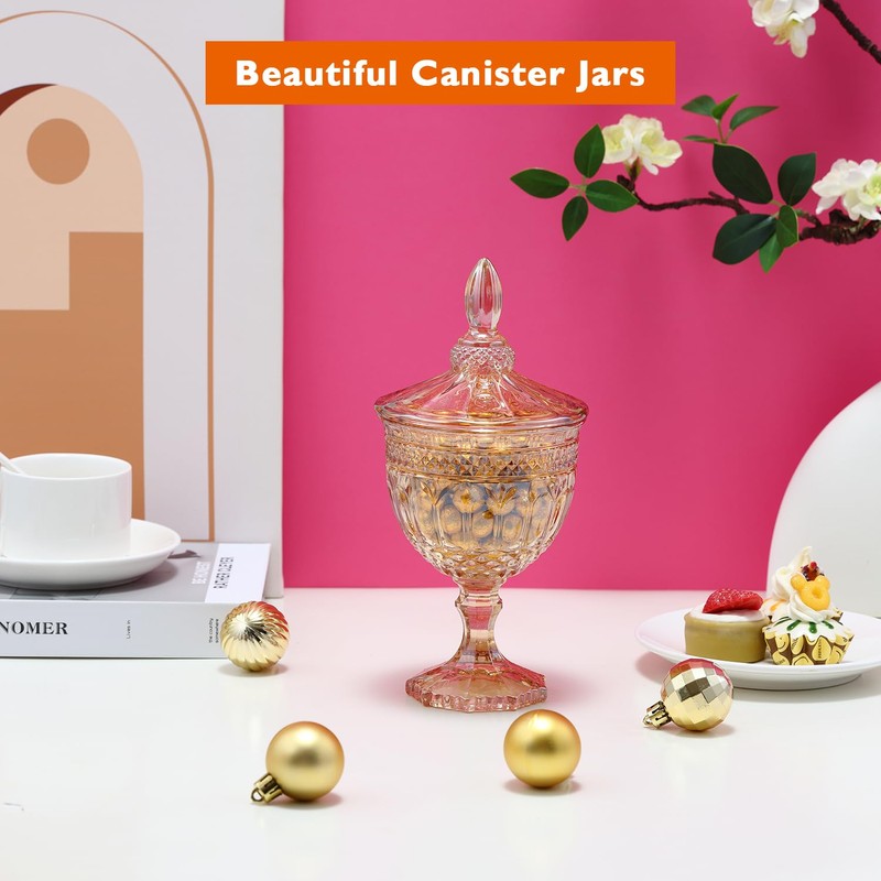 30 oz Glass Apothecary Candy Jar with Lid - Clear