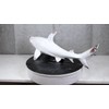 Nautical Ocean Marine Great White Shark Swimming Antiqued White Figurine