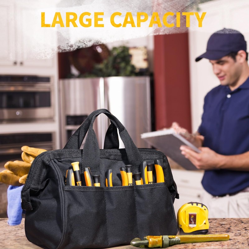 C P CHANTPOWER Tool Bag, Wide Mouth & Portable Canvas
