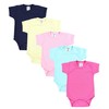 TupTam Girl’s Baby Bodysuit, Short Sleeve in Plain Colours, Pack